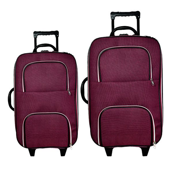 چمدان مسافرتی دو قلو رنگ زرشکی